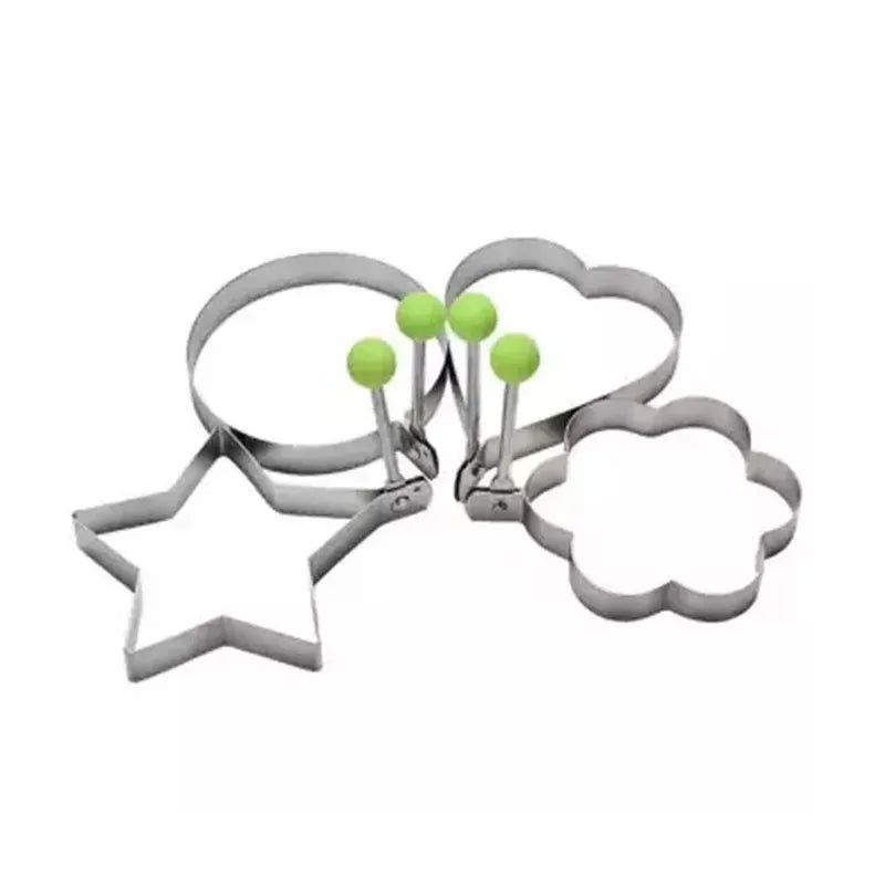 Fried Egg Mold, Pack of 4 Stainless Steel Egg Ring Egg Shaper Pancake Mold