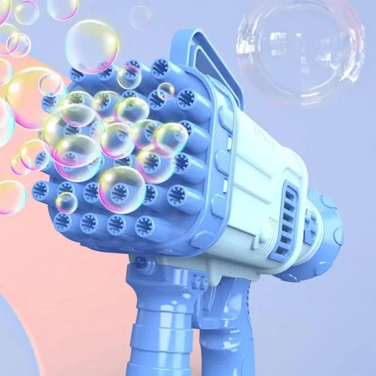 Rechargeable 32-Hole Bazooka Bubble Machine!