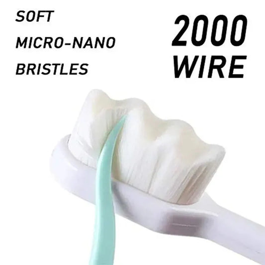 Extra Soft Nano Toothbrush for Sensitive Gums and Teeth. 20,000 Ultra Soft White Wave Bristle