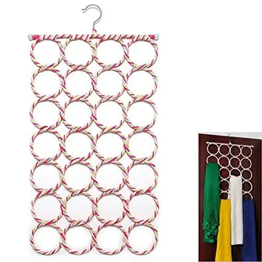 28 Hole Ring Rope Scarf Hanger