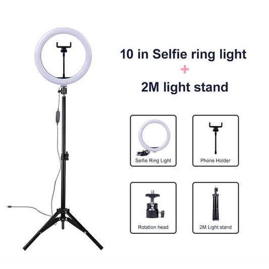 26cm 10″ Inches Ring Light with 7 feet Long Tripod