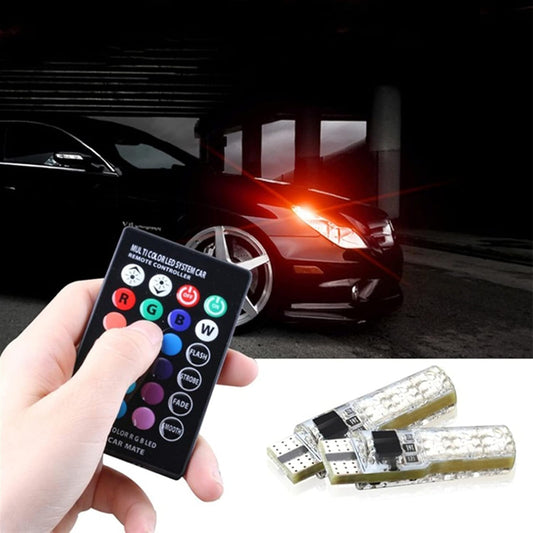 T10 Car LED 5050 6smd Silicone Bulb With Remote Controller