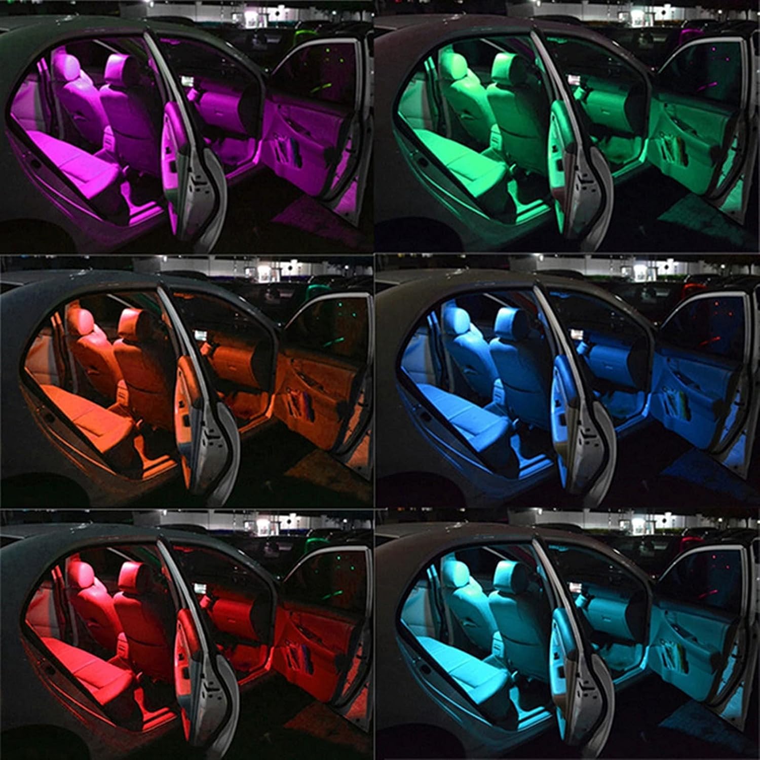 T10 Car LED 5050 6smd Silicone Bulb With Remote Controller