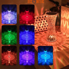 Diamond Table Lamp USB Rechargeable Crystal Projector Desk Lamps Xmas Acrylic Decor Night Lights Bedroom Bedside Led Lighting