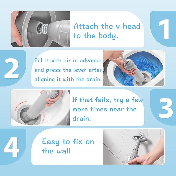 High-Pressure Toilet Drain Cleaner