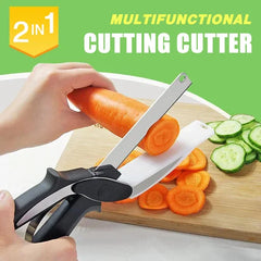 Knife 2-in-1 Clever Cutter and Cutting Board
