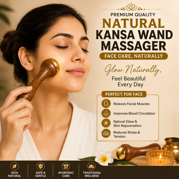 Wooden Wellness Combo - Kansa Wand & Foot Massager