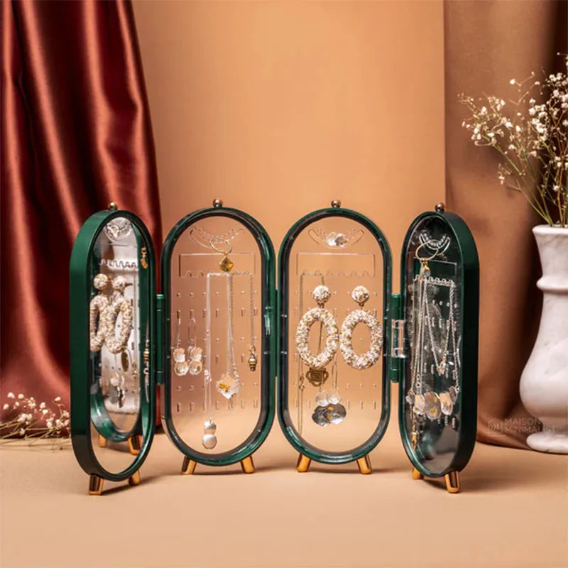 FOLDABLE JEWELRY ORGANIZER & MIRROR