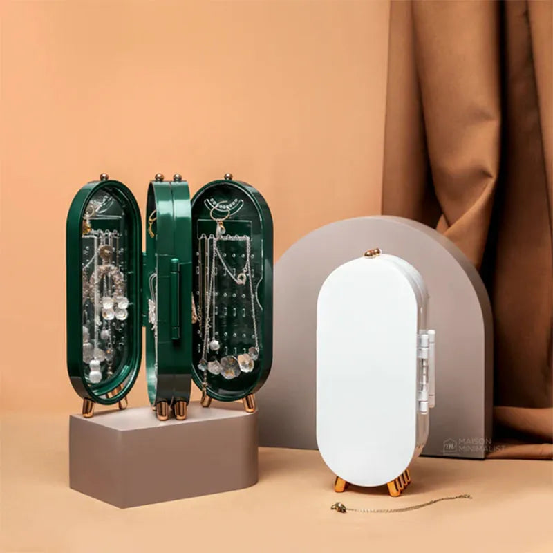 FOLDABLE JEWELRY ORGANIZER & MIRROR