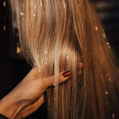 Hair Tinsel Shiny Glitter Hair Extensions ( Rainbow Colors )