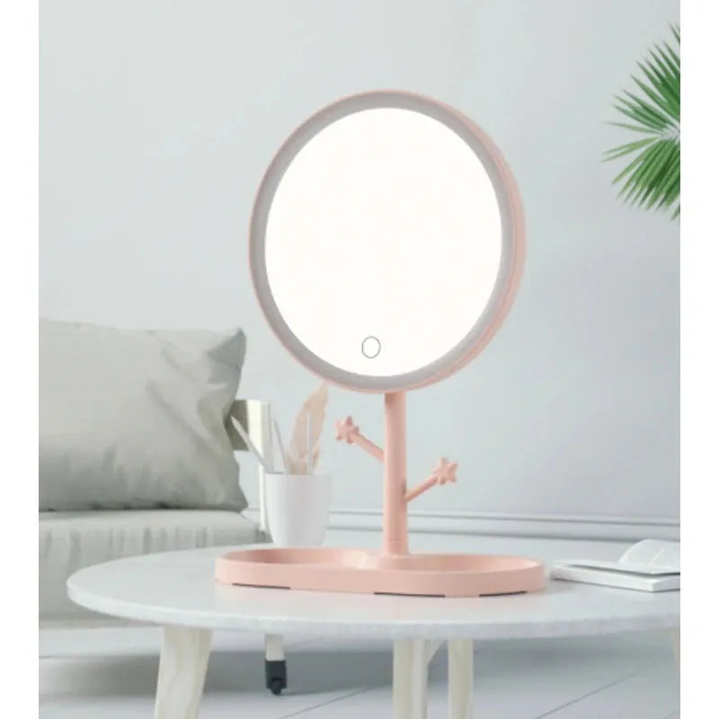 High Definition Portable Makeup Mirror with LED Touch Light