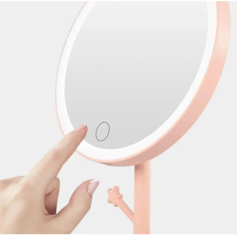 High Definition Portable Makeup Mirror with LED Touch Light