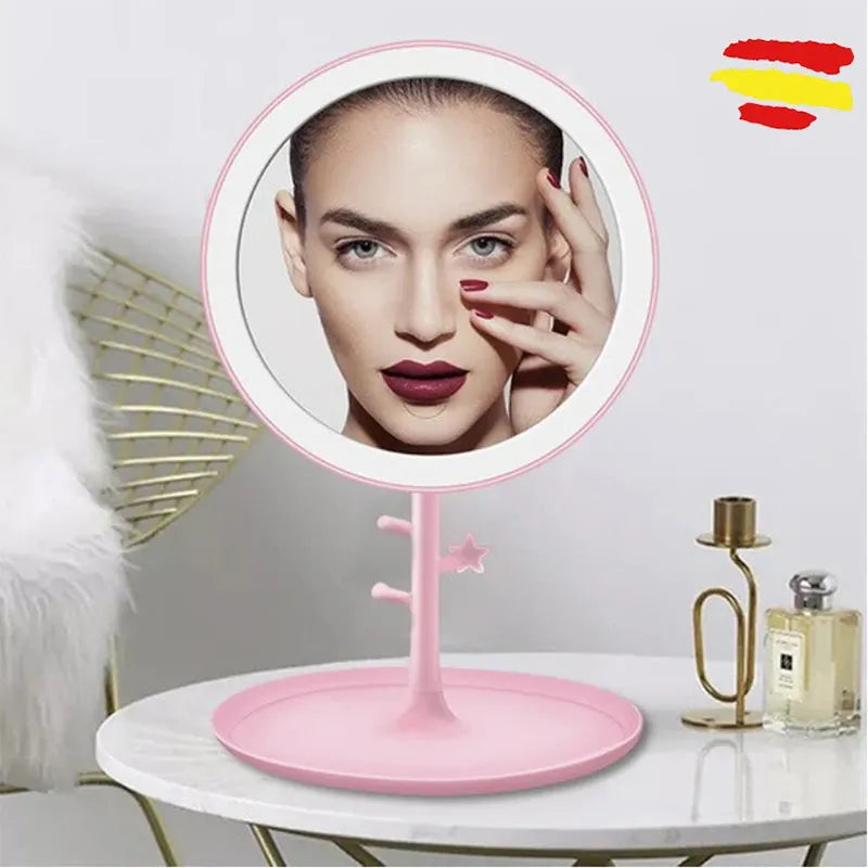 High Definition Portable Makeup Mirror with LED Touch Light