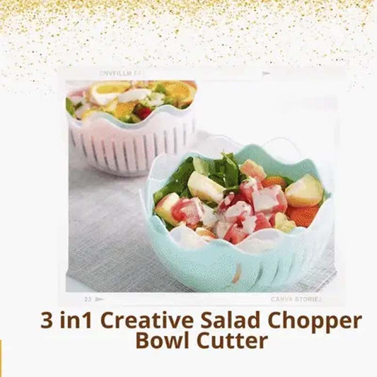 3 in1 Creative Salad Chopper Bowl Cutter
