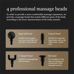 Double Heads Massage Gun Deep Tissue Electric Massager