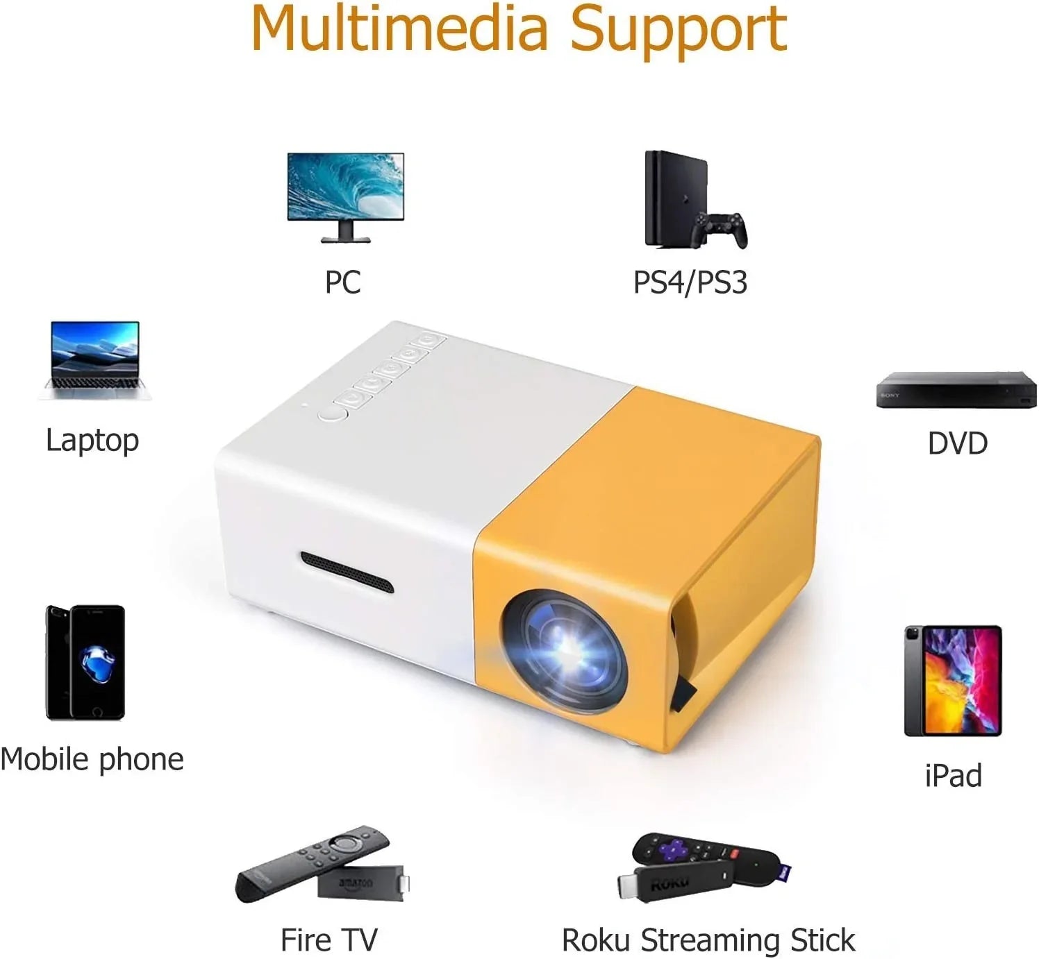 Mini Projector Full HD 1080P LED Projector Home Cinema Theater
