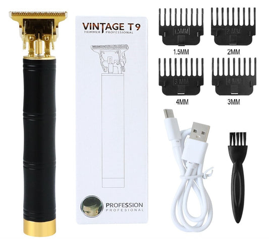 Vintage T9 Professional Hair Clipper Rechargeable Hair Trimmer
