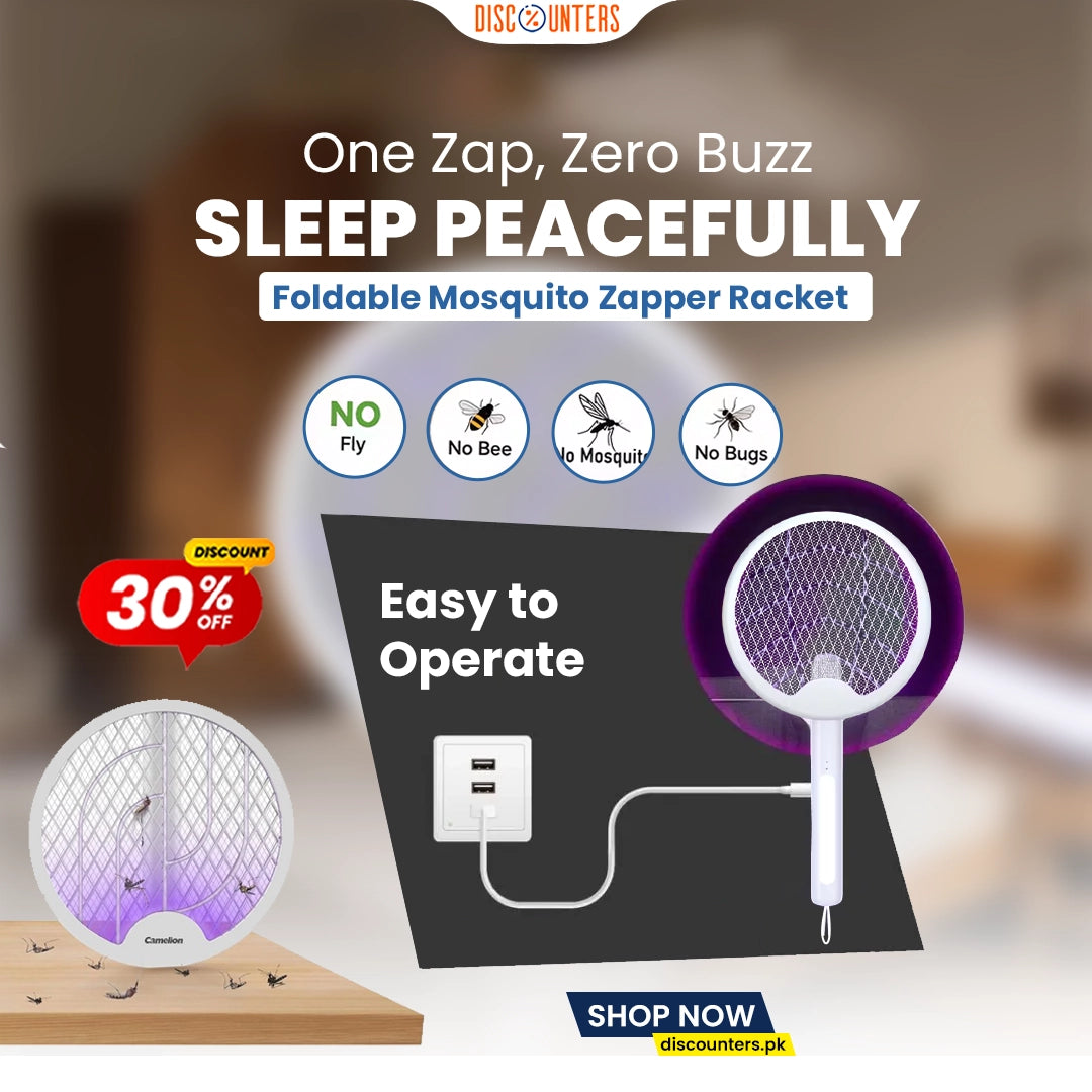 Foldable Mosquito Zapper Racket