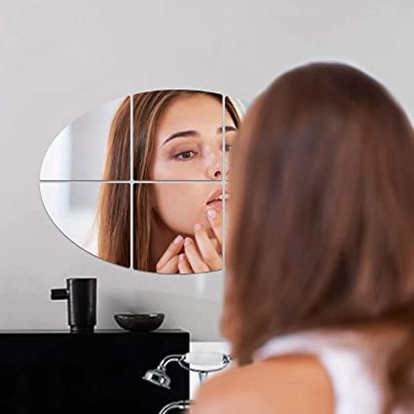 Mirror Wall Sticker Oval Shape