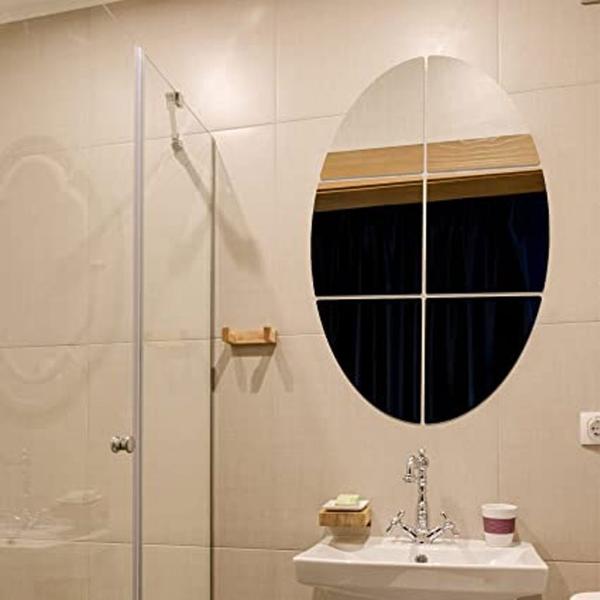 Mirror Wall Sticker Oval Shape