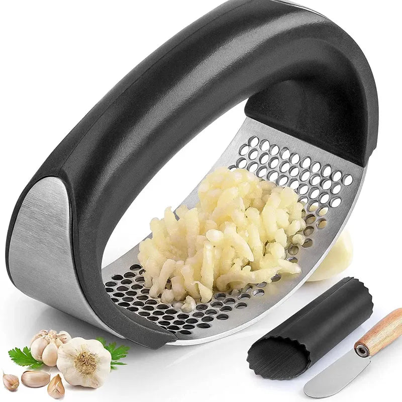 Garlic Press Metal Ginger Garlic Chopper Crusher Stainless Steel Hand Press Garlic Tools