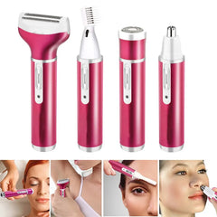 4 In 1 Rechargeable USB Epilator Hair Removal Set For Women