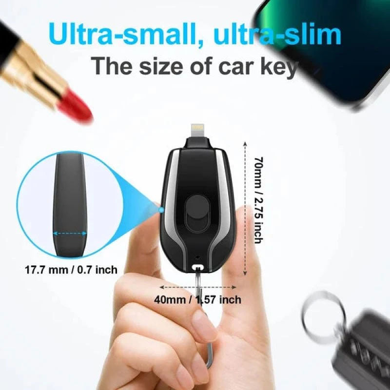 1500mAh Mini Power Keychain Power Bank