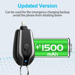 1500mAh Mini Power Keychain Power Bank