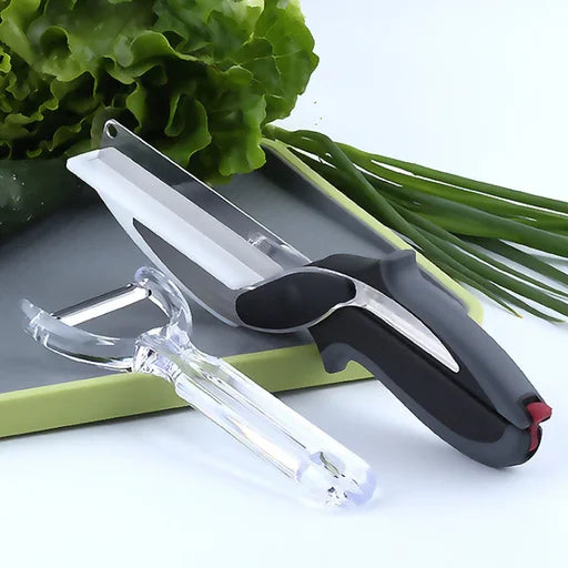 Knife 2-in-1 Clever Cutter and Cutting Board