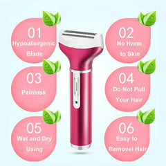 4 In 1 Rechargeable USB Epilator Hair Removal Set For Women