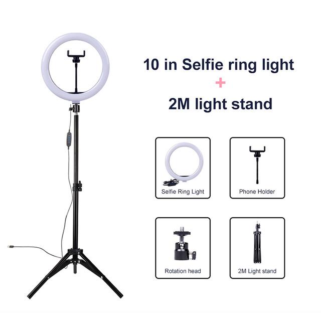 26cm 10Ã¢â‚¬Â³ Inches Ring Light with 7 feet Long Tripod