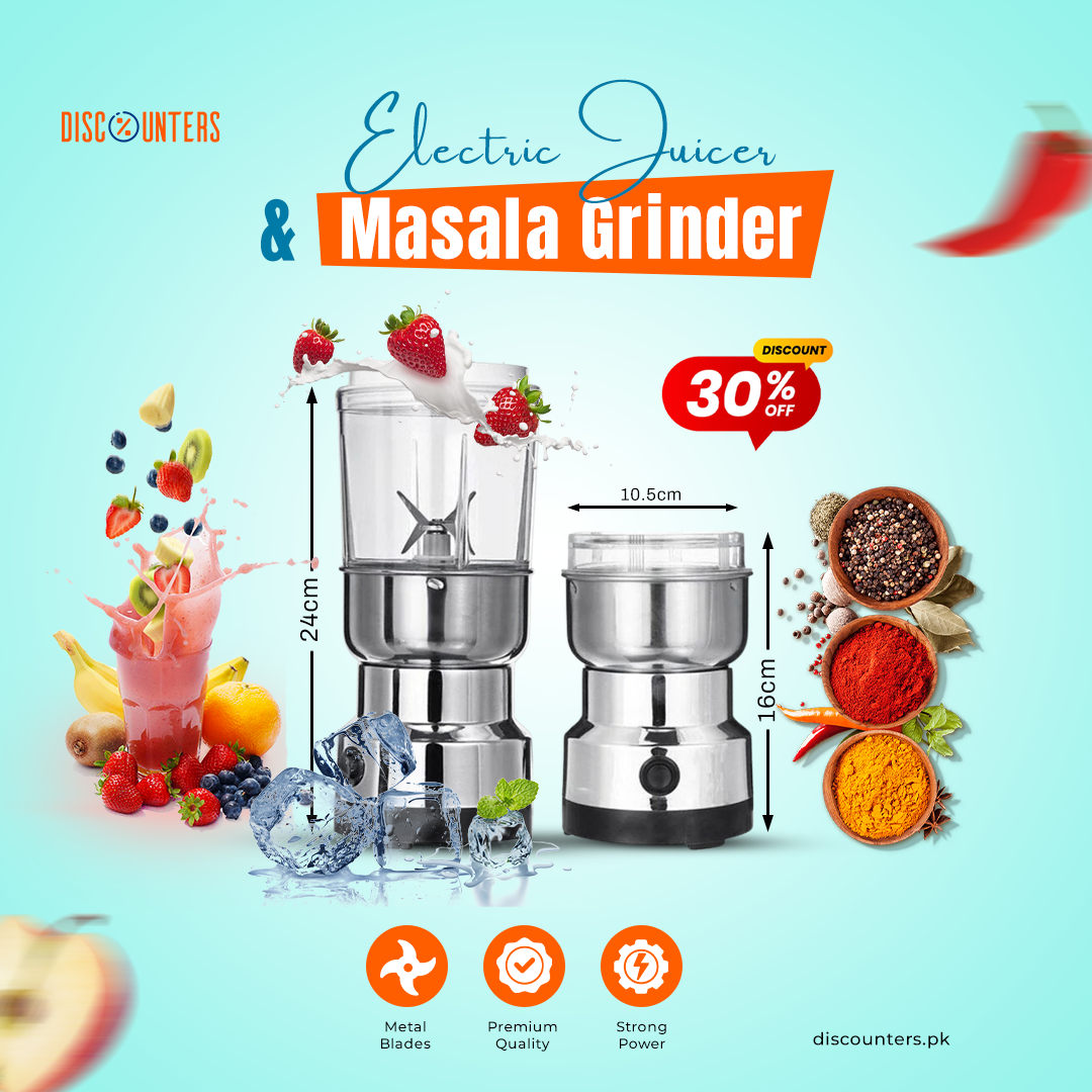 2 In 1 Electric Juicer and Masala Grinder