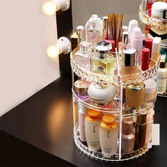 360 Degree Rotating Height Adjustable Organizer for Jewelry & Cosmetics