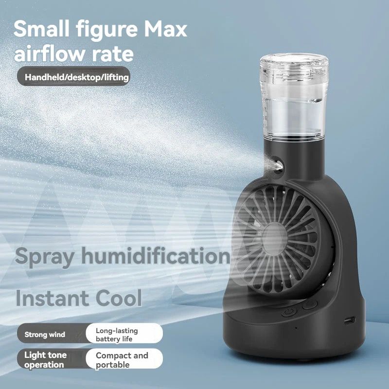 Fan Humidifier Adjustable Spray USB Fan for Tabletop