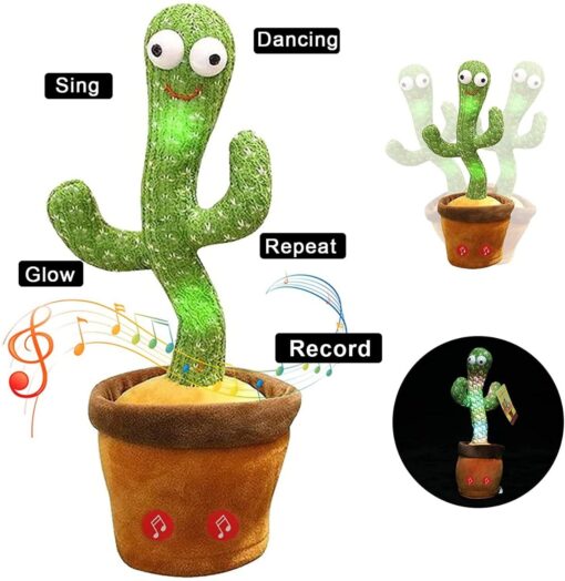 Dancing Cactus Toy Winter Style with Hat and Muffler