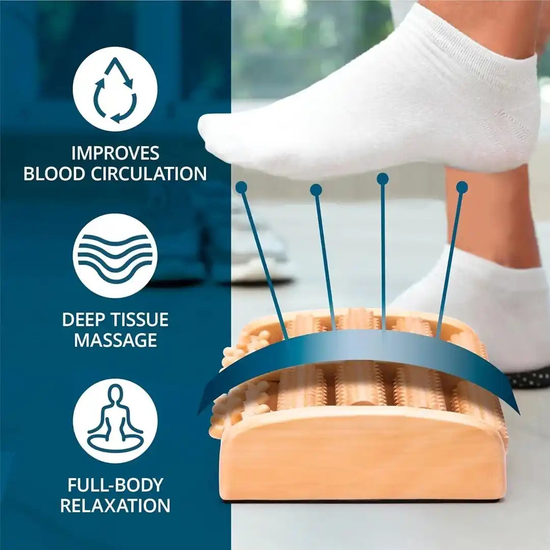 Wooden Wellness Combo - Kansa Wand & Foot Massager