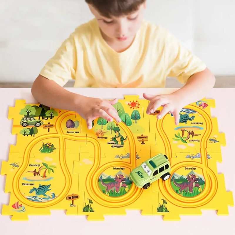 Kids Car Track puzzle Set