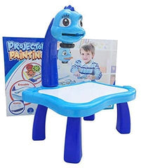 Child Learning Desk With Smart Projector Kids Painting Table Toy With Light Children Educational Tool Drawing Table