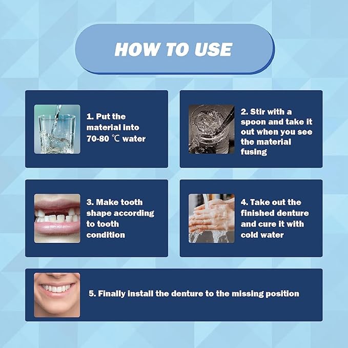 Moldable False Teeth