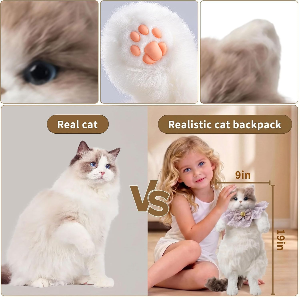 Cat Shaped Backpack