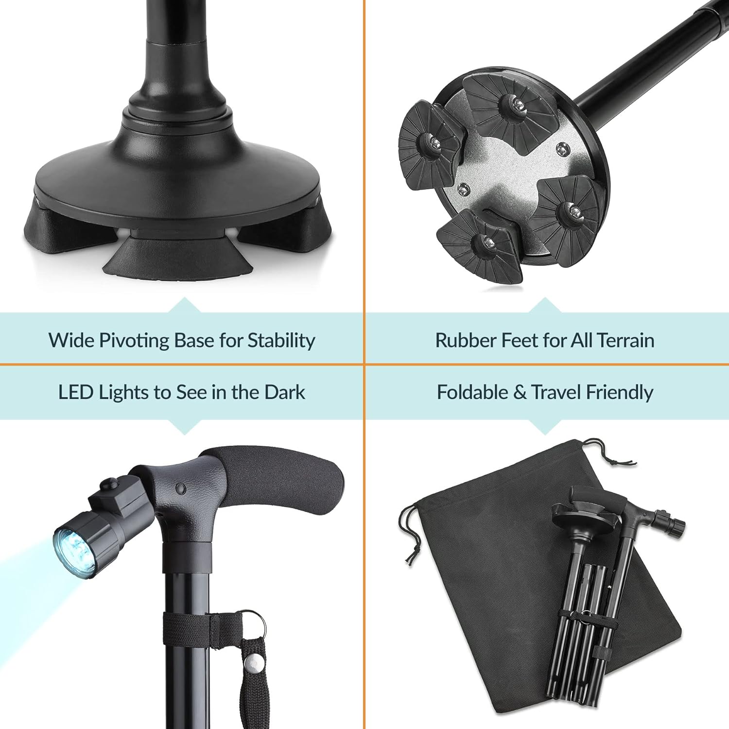 Magic Cane Folding with LED Light