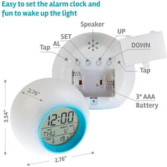 7 Color Changing Wake Up Digital Alarm Clock