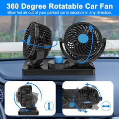 Dual Head Car Fan