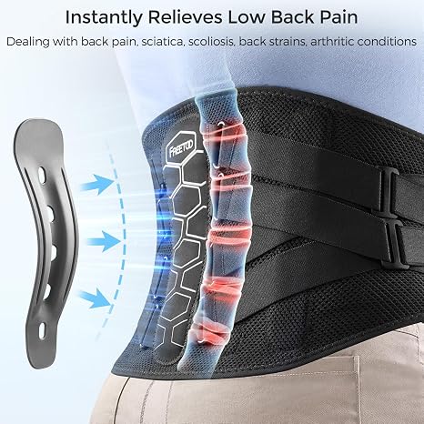 Adjustable back bone support belt