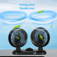 Dual Head Car Fan