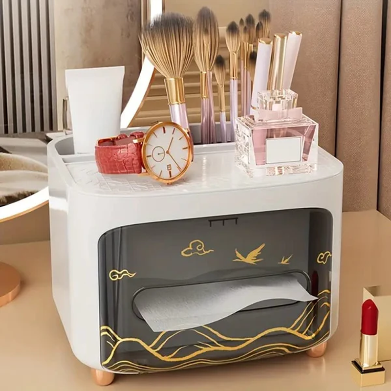 Luxury Cosmetic & Tissue Box Organizer