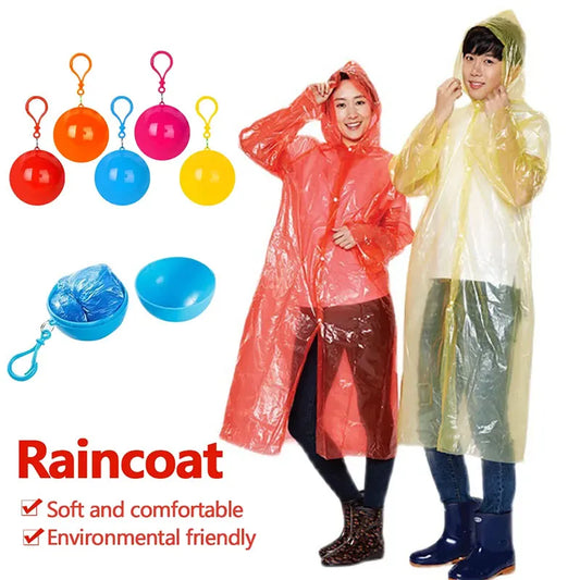 Disposable Rain Coat with Storage Ball