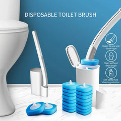 Disposable Toilet Brush and Holder Set