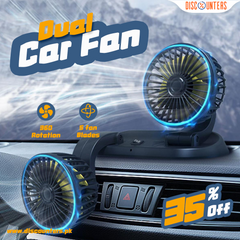 Dual Head Car Fan