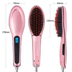 Fast Straightening Electric Hair Comb LCD Display Digital Heating